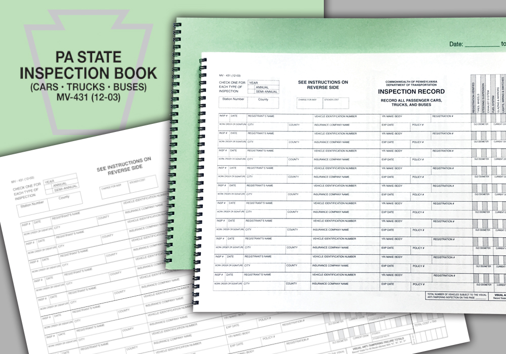 Scp group mv 431 inspection book coil bound